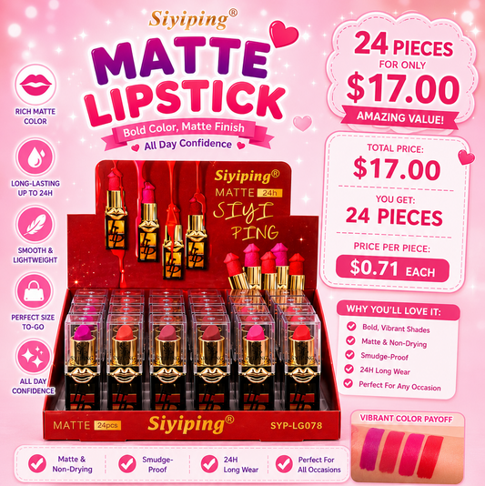 24PCS  DISPLAY MUSHROOM LIPSTICKS SYP-LG078