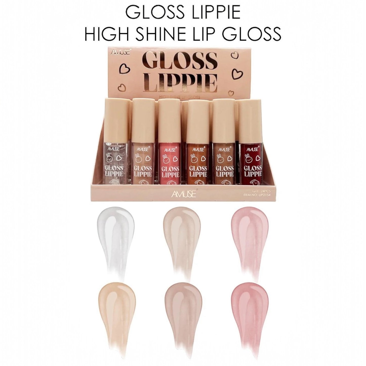 AMUSE HIGH SHINE GLOSS LIPPIE DISPLAY#B12