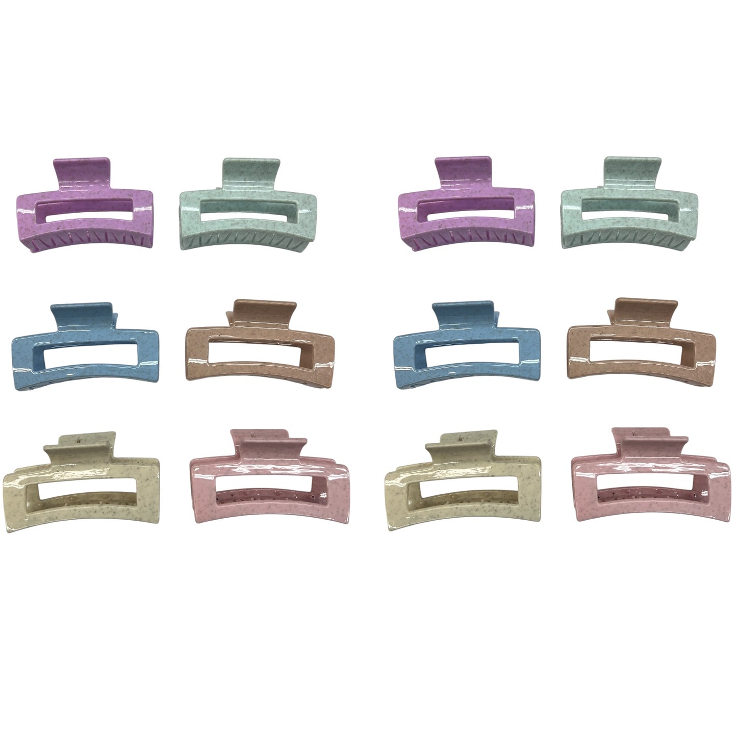 12PCS PACK PASTEL HAIR CLIPS 1276