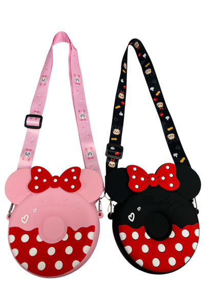 12PCS PACK CROSS BODY MOUSE PINK AND BLACK