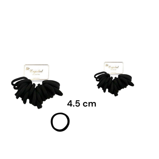 MINI DARK HAIR TIES 12 PCS PACK #RF1
