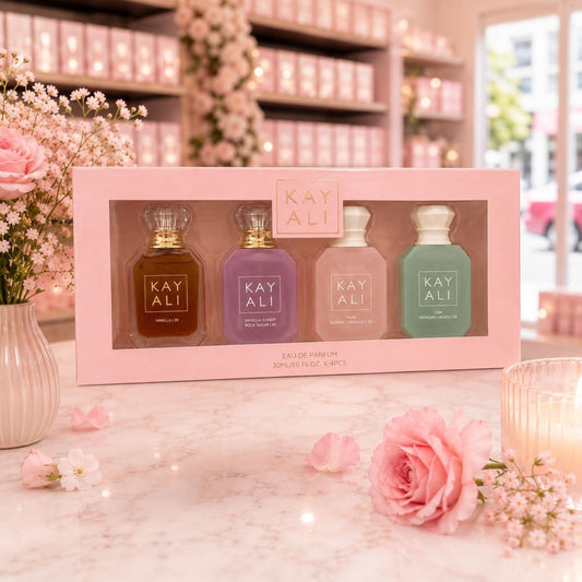 2PCS LIGHT PINK DUPE KAY 4PCS MINI PERFUME SET 30ML 4347