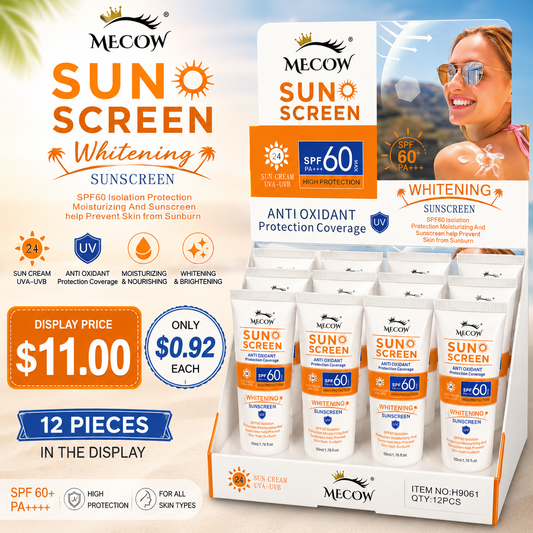 12PCS DISPLAY MECOW WHITENING SUN SCREEN H9061