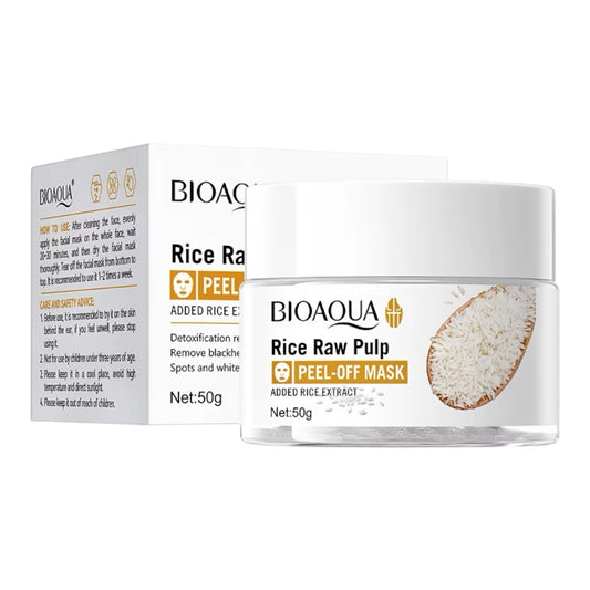 6PCS BIOAQUA RICE RAW PULP PEEL -OFF MASK BQY51872