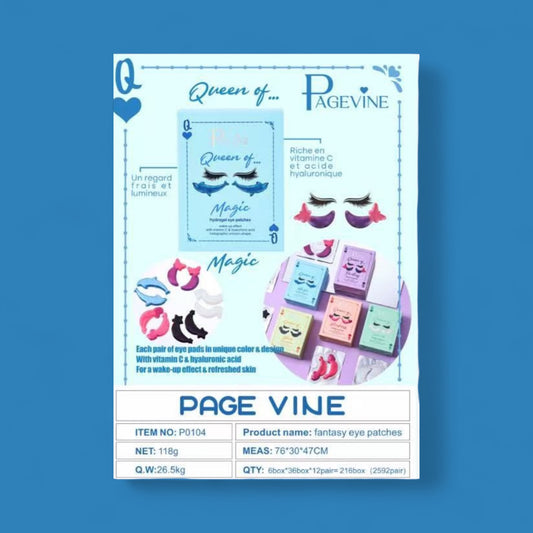 6PCS PACK PAGEVINE QUEEN OF MAGIC  FUN HYDROGEL EYE PATCHES PO104