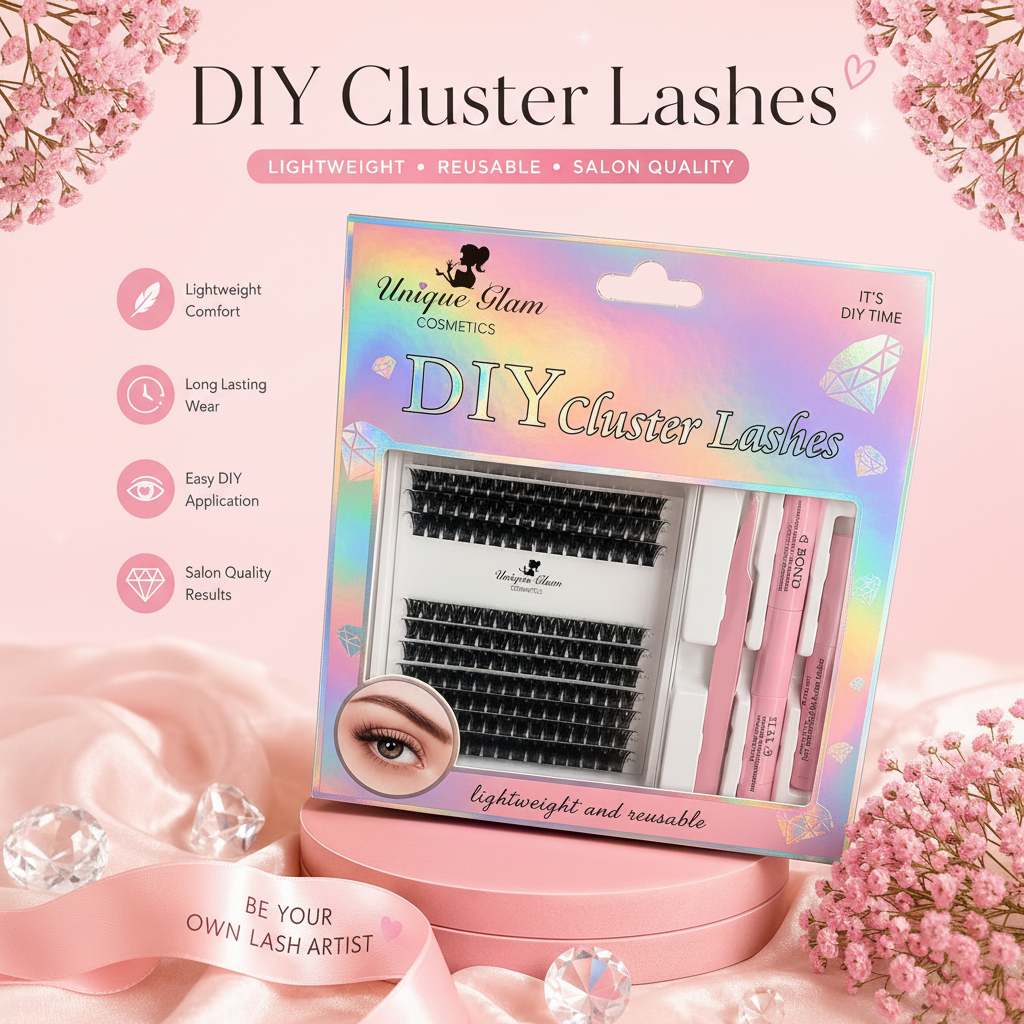 3PCS UNIQUE GLAM EYELASH CLUSTERS DIY-SET 02