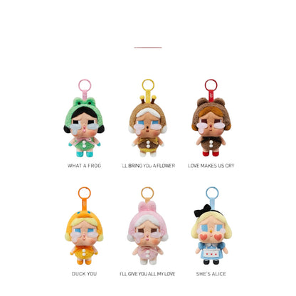 6PCS DISPLAY CRYING AGAIN PLUSH KEYCHAINS