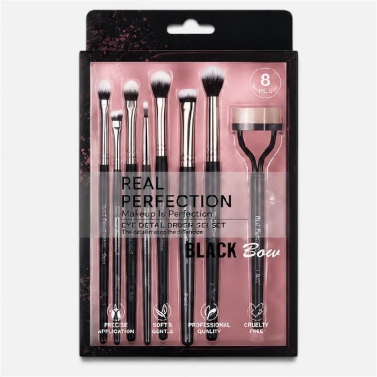 Real Perfection Black Bow Eye Detail Brush Set