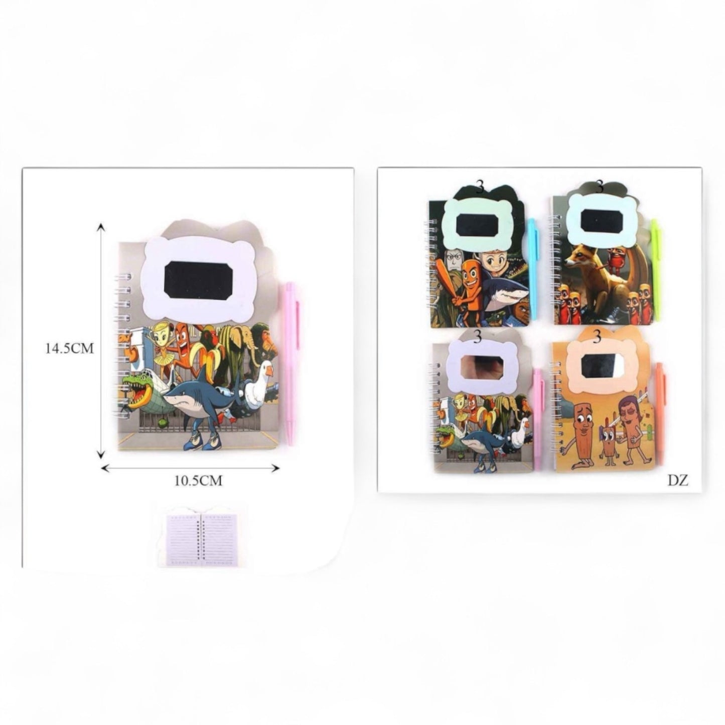 12PCS PACK ITALIAN BRAINROT ANIMALS NOTEBOOK + PEN ANV-0086