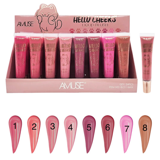 AMUSE HELLO CHEEKS LIQUID BLUSH DISPLAY