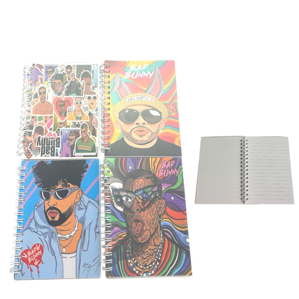 BAD BUNNY 12 PCS NOTEBOOK PACK #86 – Flawless Beauty Wholesale