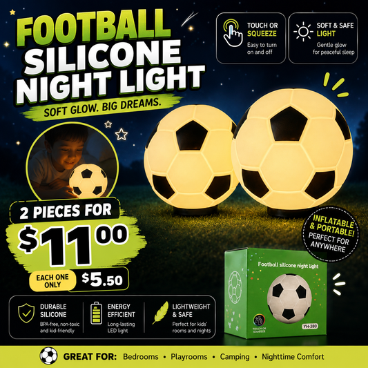 2PCS SOCCER BALL SILICONE NIGHT LIGHT YH-380