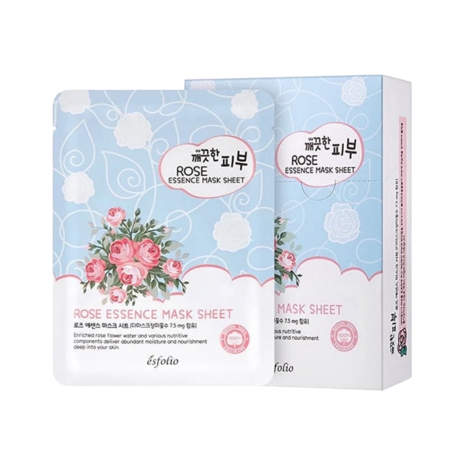 10PCS BOX ESFOLIO ROSE ESSENCE MASK SHEET 6268