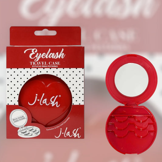 JLASH RED EYELASH TRAVEL CASE