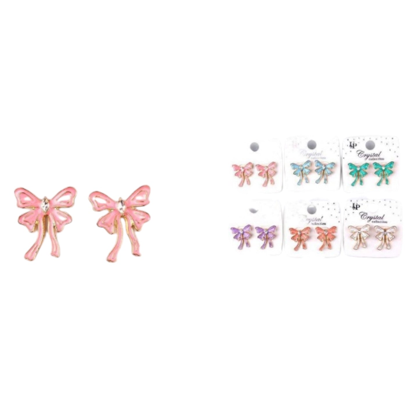 12PCS PACK EARRINGS PRETTY BOW  0971