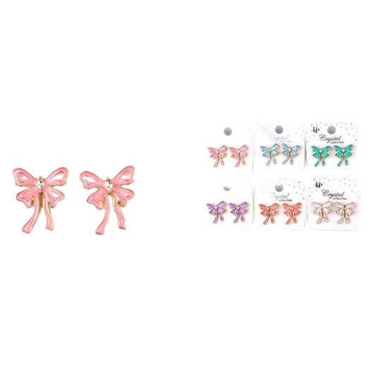 12PCS PACK EARRINGS PRETTY BOW  0971