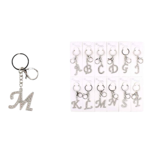 12PCS PACK SILVER KEYCHAIN ABC-0710WC