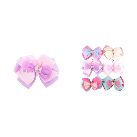 12PCS PACK MOUSE COQUETTE HAIR BOWS MKC-4756