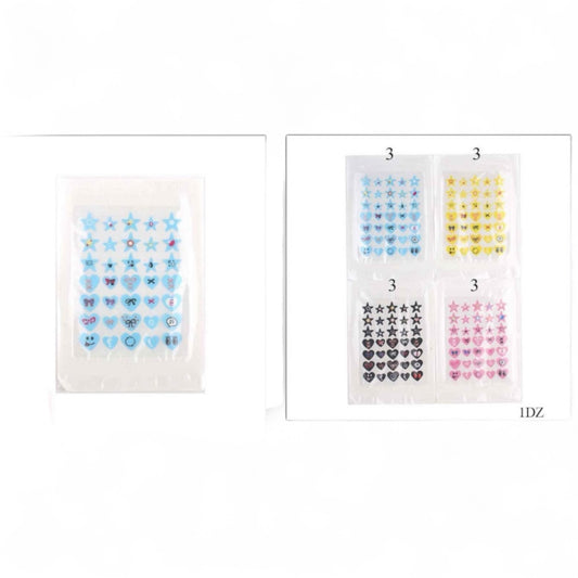 12PCS PACK COQUETTE & STARS PIMPLE PATCHES KNV-9408