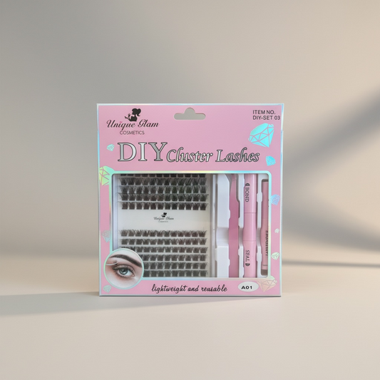 3PCS UNIQUE GLAM COSMETICS DIY CLUSTER LASHES A01