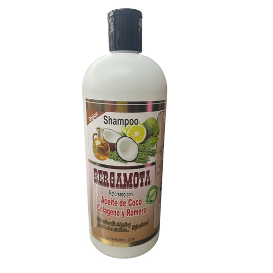 SHAMPOO BERGAMOTA REFORZADO CON ACEITE DE COCO COLAGENO Y ROMERO # 114