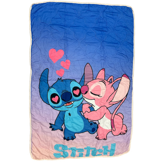 2 PCS PINK & BLUE QUILT BLANKET #4