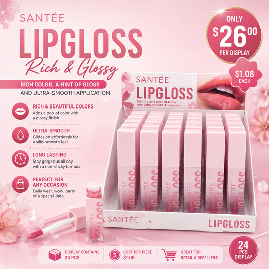 24PCS DISPLAY SANTEE LIPGLOSS #4206