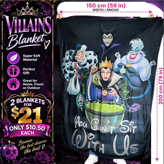 2PCS VILLIANS GIRLS BLANKET D-29