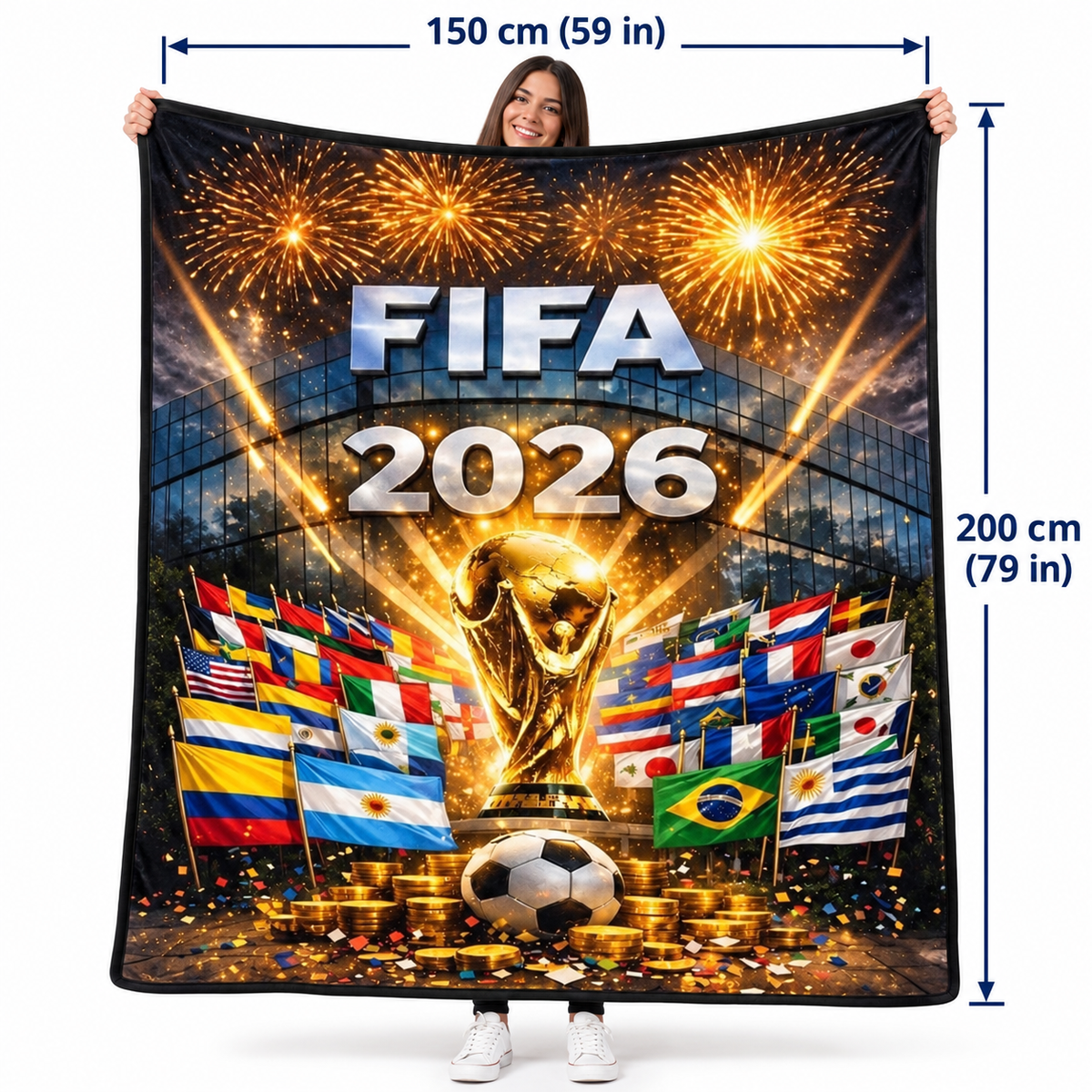 Manta de las banderas de la FIFA United 2026