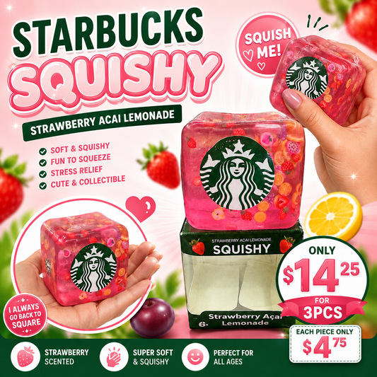 3PCS STARBIES STRAWBERRY ACI LEMONADE SQUISHY