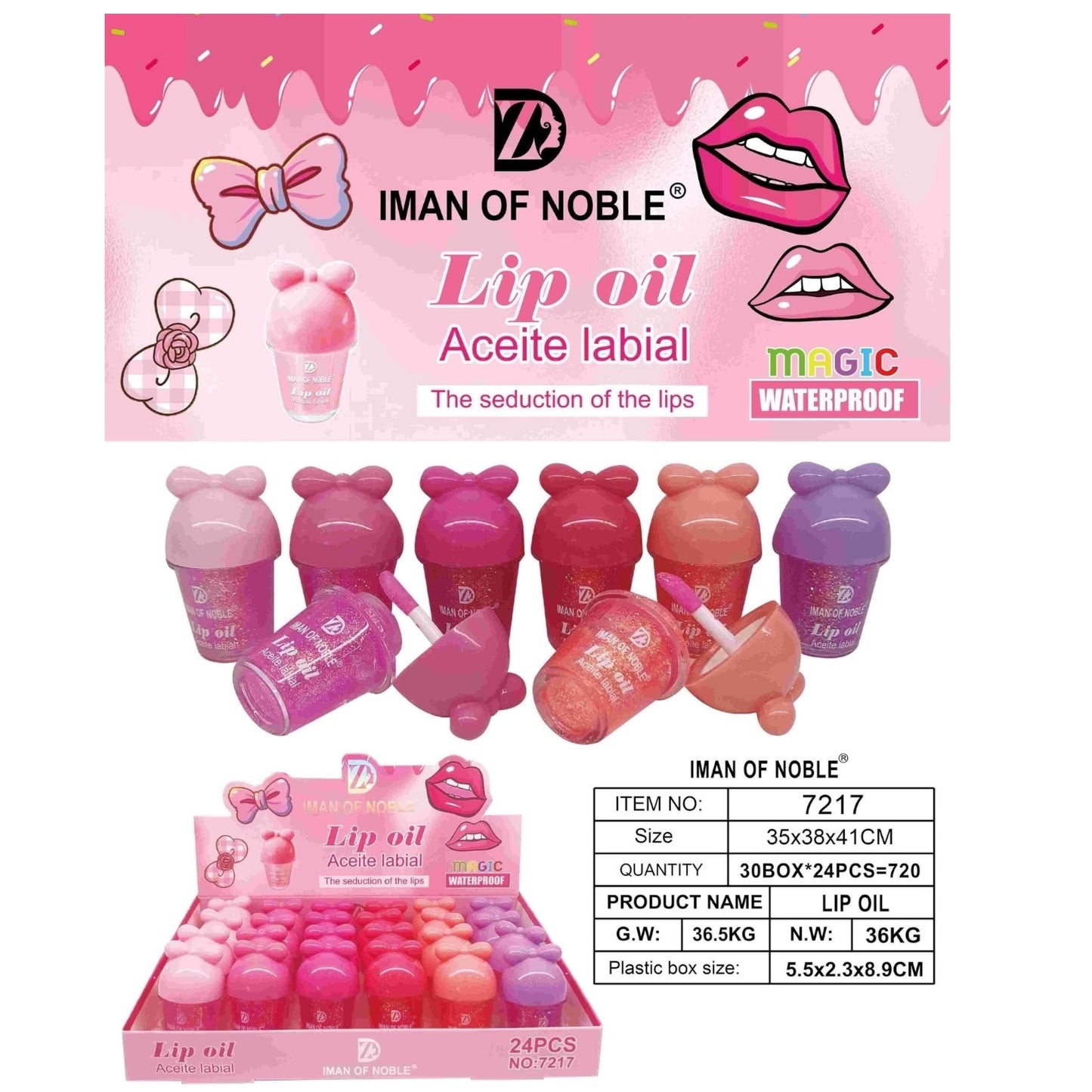 IMÁN OF NOBLE LIP OIL THE SEDUCTION OF THE LIPS #82