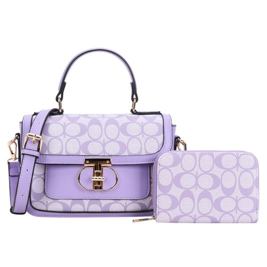 1PCS PURPLE C&C PURSE  WITH WALLET XFT-9095-ALVD