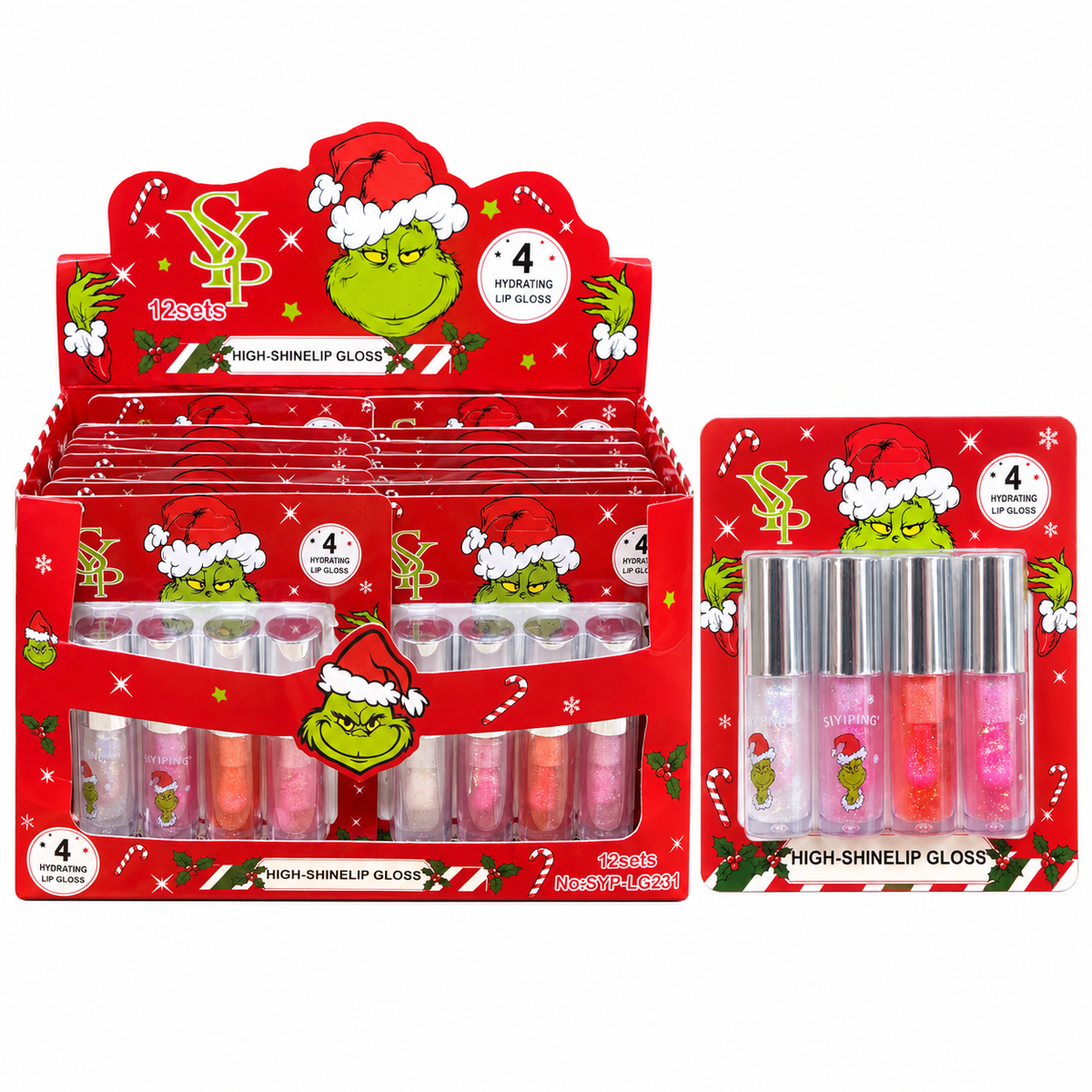 Siyiping Red Grinch High Shine Lip Gloss