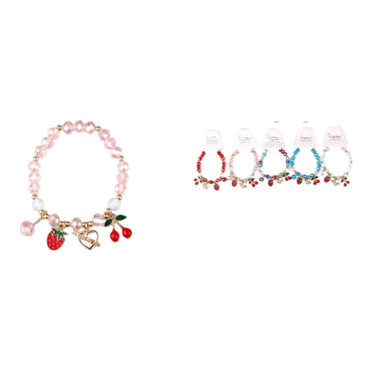 12PCS PACK CHERRY & STRAWBERRY BRACELET YBT-5517