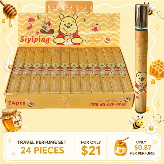 24PCS YELLOW BEAR TRAVEL SIZE TUBE PERFUME SYP-PF15