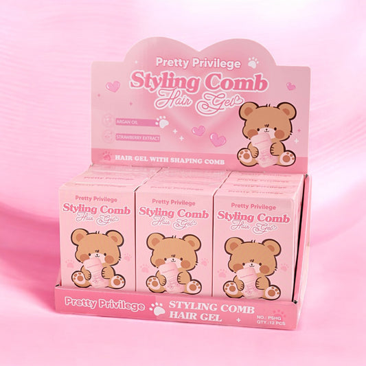 12PCS DISPLAY PRETTY PRIVILEGE STYLING COMB HAIR GEL PSHG