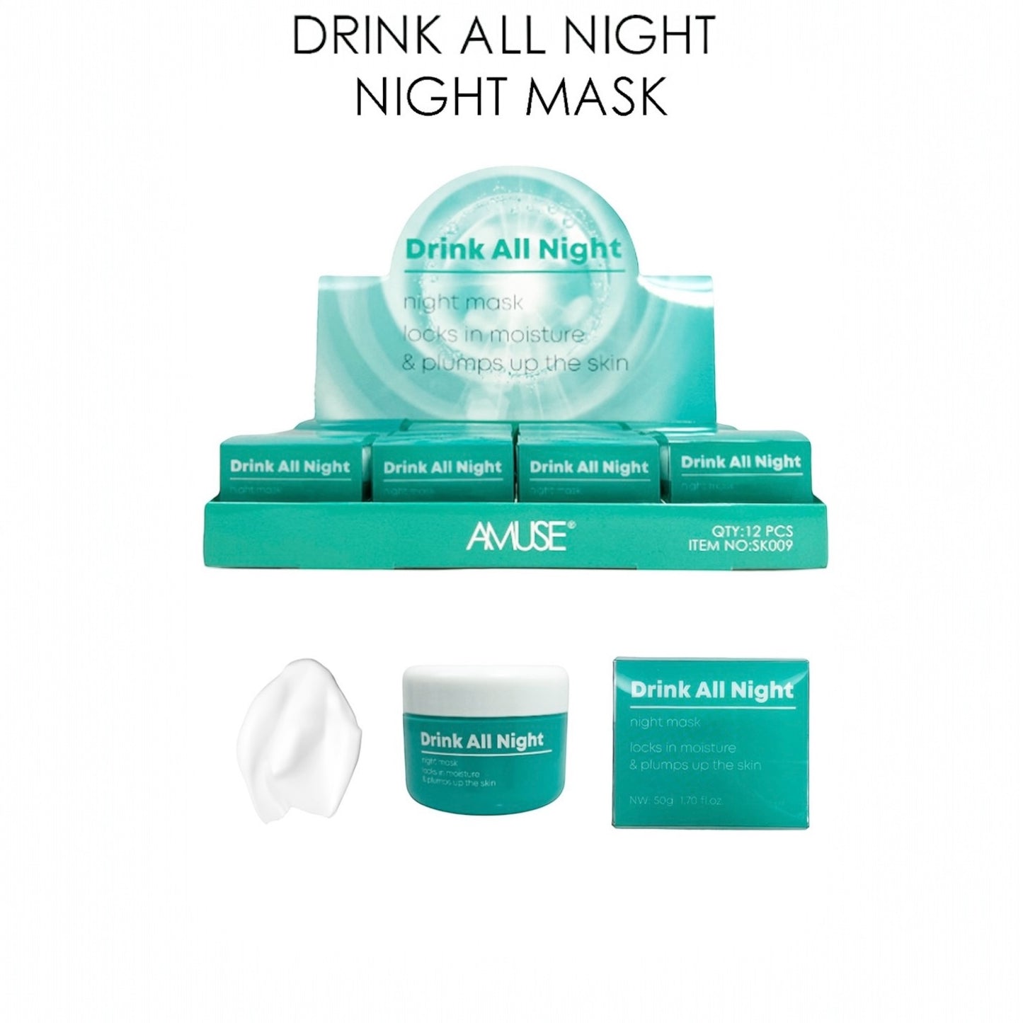 AMUSE DRINK ALL NIGHT MASK 12 PCS DISPLAY #A12