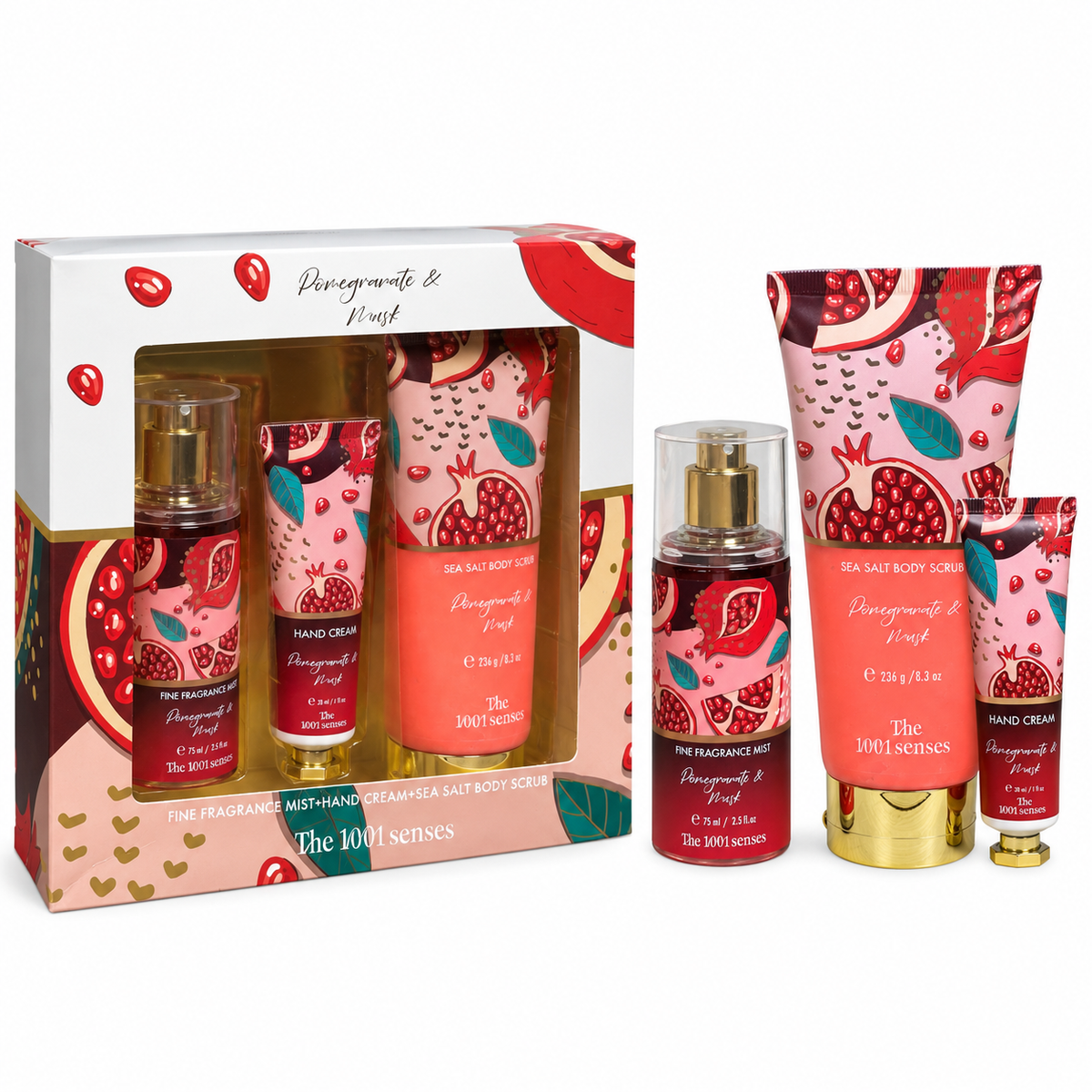 Pomegranate & Musk Self Care 3pcs Gift Set