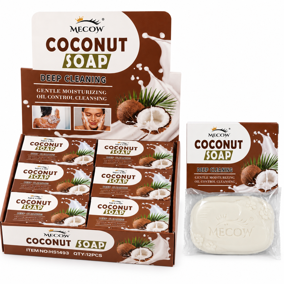 Mecow Coconut Soap Deep Cleaning