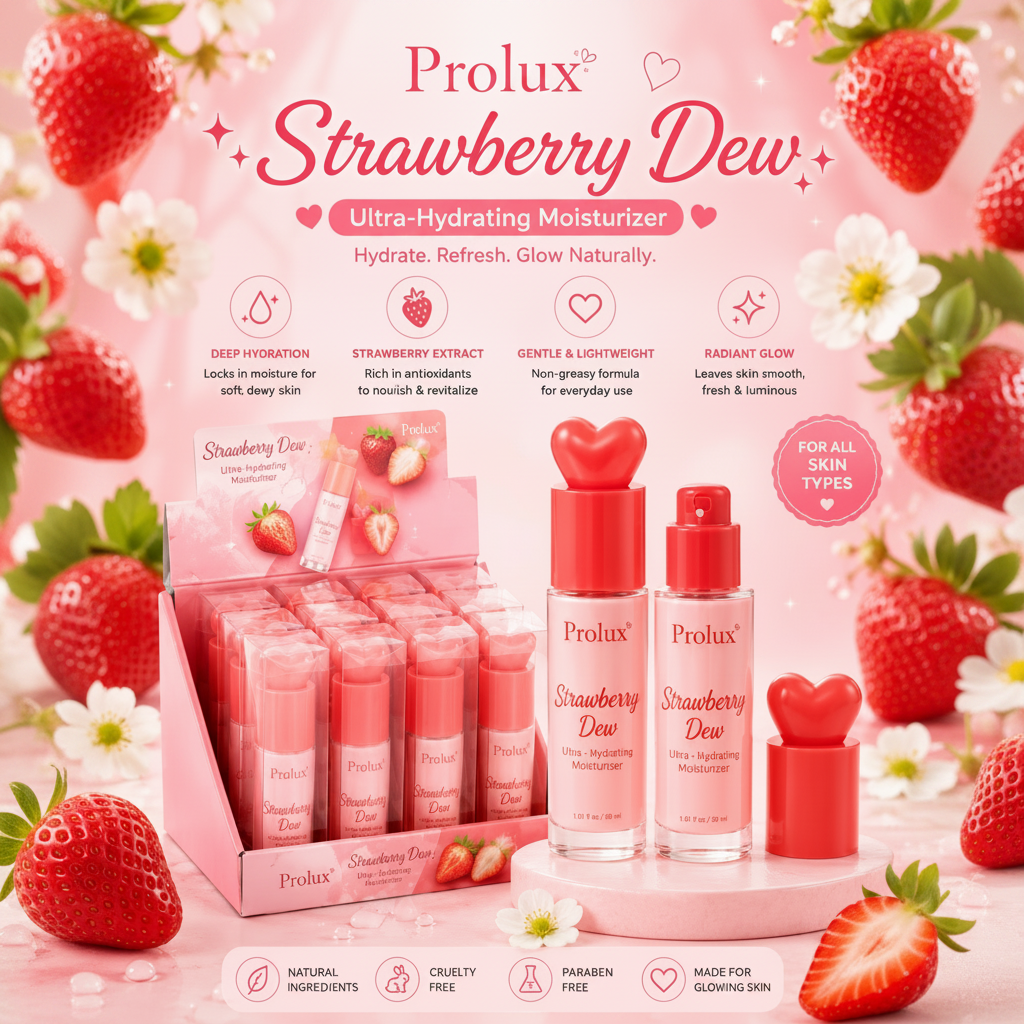 12PCS DISPLAY PROLUX STRAWBERRY DEW MOISTURIZER A-114