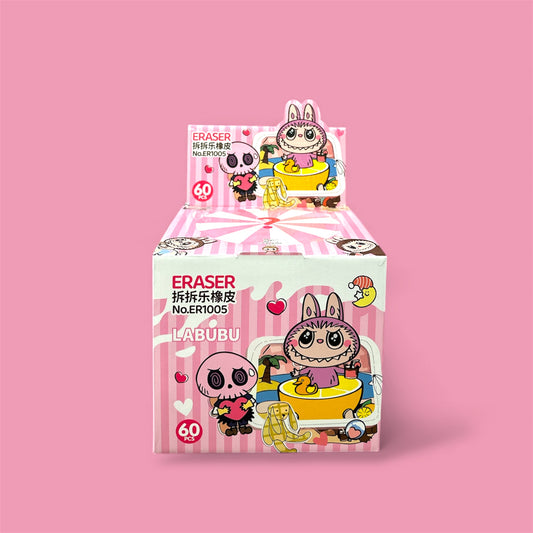 60PCS DISPLAY PINK B ERASER QB/T2309
