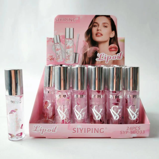24PCS DISPLAY SIYIPING ROSE PETALS LIP OIL SYP-LG033