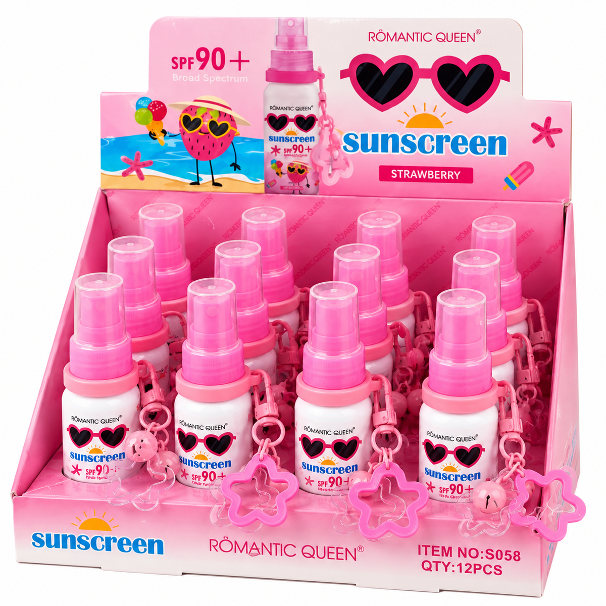 Protector solar en spray Romantic Queen de fresa FPS90+