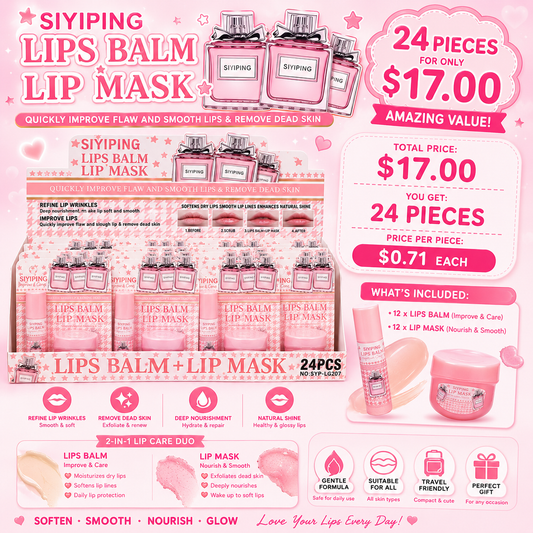 24PC DISPLAY SIYIPING LIP BALM & LIP GLOSS PERFUME DUO LG-207