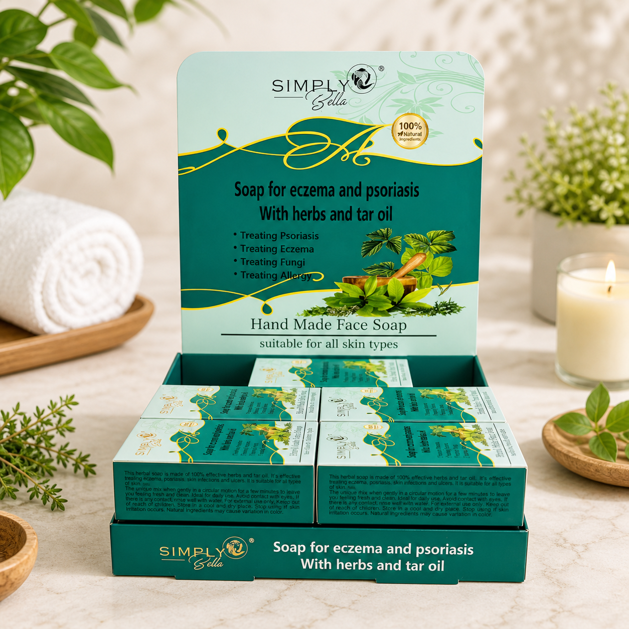12PCS SIMPLY BELLA ECZEMA SOAP SIM009