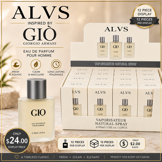 12PCS DISPLAY ALVS GIO PERFUME JH300-3