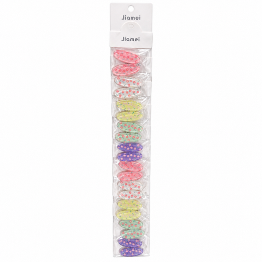Mini pinzas para el cabello con forma de flor ovalada