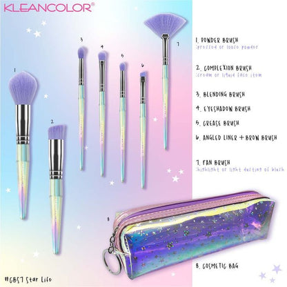 KLEANCOLOR 7PCS BRUSHES AND COSMETICS BAG CBS7 R72