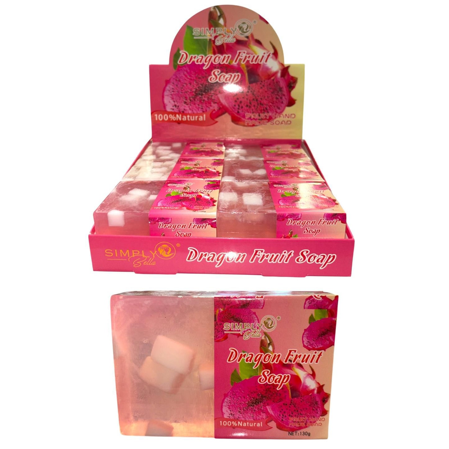 SIMPLY BELLA FRUIT HAND SOAP DRAGON 12 PCS DISPLAY #SIM040