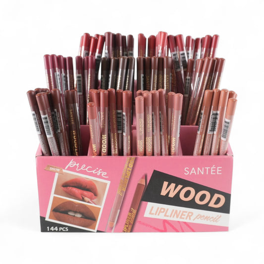 144PCS DISPLAY SANTEE WOOD LIP LINER PENCIL STL101